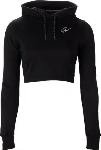 Gorilla wear pixley crop top hoodie - zwart - s