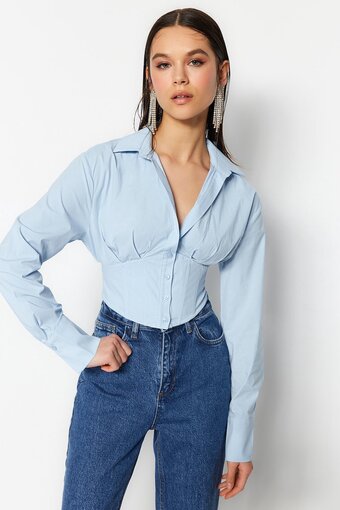 Bol.com Trendyol vrouwen standaard mouw basis shirt aanbieding