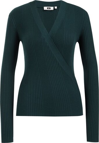 Bol.com We fashion dames overslagtop van ribstof aanbieding