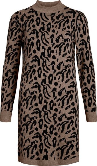 Bol.com Object objray l/s knit dress aop noos dames jurk - maat s aanbieding