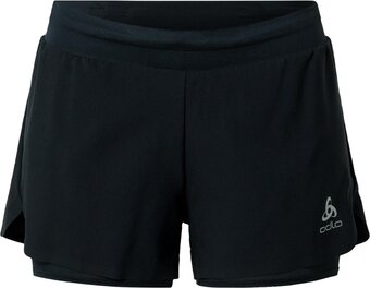 Bol.com Odlo zeroweight 2in1 short 3'' dames - sportbroeken - zwart - vrouwen aanbieding