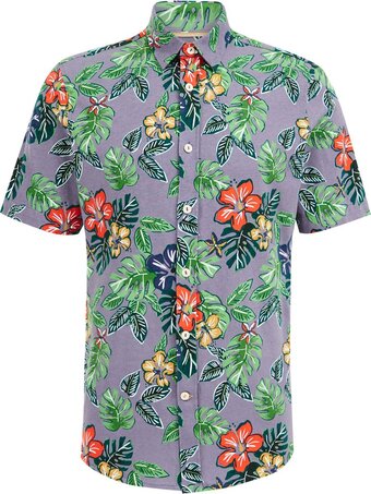 Bol.com We fashion heren regular fit overhemd met dessin aanbieding