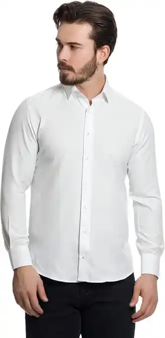 Bol.com Baurotti overhemd slim fit wit - 45 aanbieding
