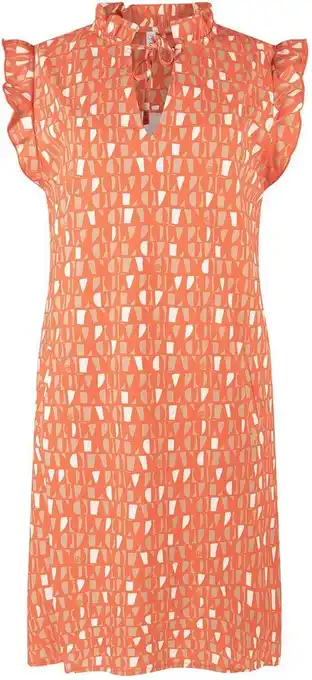 Bol.com Zoso jurk lisa printed travel dress 233 1450 0007 orange sand dames maat - m aanbieding