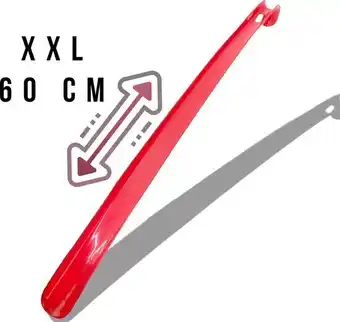 Bol.com Gear3000 xxl - schoenlepel - lange schoenlepel - 60 cm - kunststof - rood aanbieding