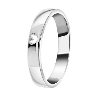Bol.com Lucardi ringen - zilveren ring met uitgesneden hart aanbieding