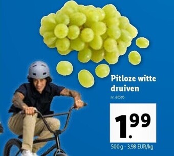 Lidl Pitloze witte druiven aanbieding
