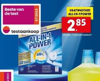Vaatwastabs all-in-1 power