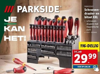Lidl Schroevendraaier- en bitset xxl aanbieding