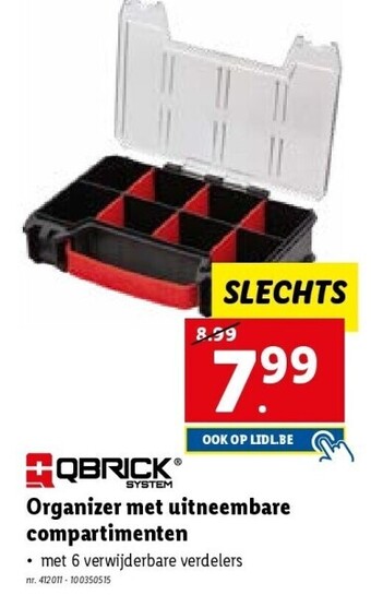 Lidl Organizer met uitneembare compartimenten aanbieding
