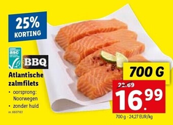 Lidl Atlantische zalmfilets aanbieding