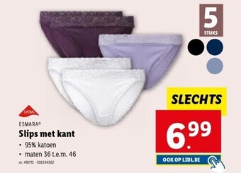 Lidl Slips met kant aanbieding
