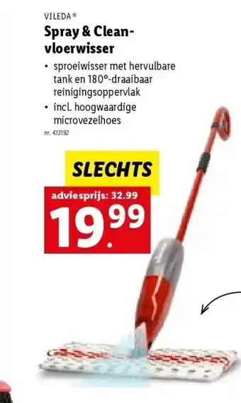 Lidl Spray & cleanvloerwisser aanbieding