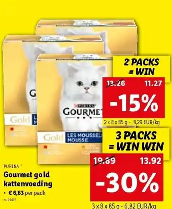Lidl Gourmet gold kattenvoeding aanbieding