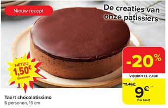 Carrefour Market Taart chocolatissimo aanbieding