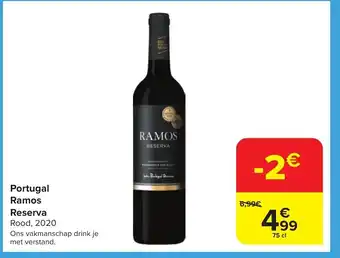 Carrefour Market Portugal Ramos Reserva 75 cl aanbieding
