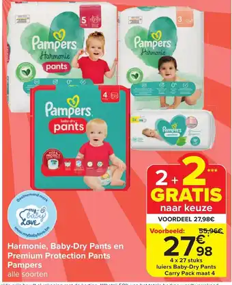 Carrefour Market Harmonie, Baby-Dry Pants en Premium Protection Pants Pampers aanbieding