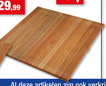 Hubo TEGEL HARDHOUT 100 x 100 cm aanbieding