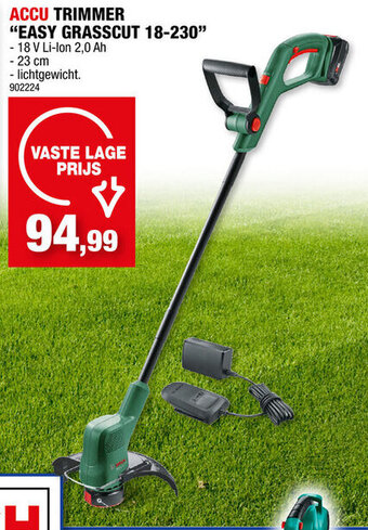 Hubo ACCU TRIMMER "EASY GRASSCUT 18-230" aanbieding