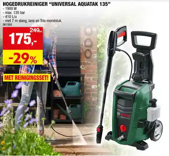 Hubo HOGEDRUKREINIGER "UNIVERSAL AQUATAK 135" aanbieding