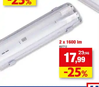 Hubo SPATWATERDICHTE LED TL-ARMATUUR 2 x 1600 lm aanbieding