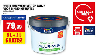 Hubo WITTE MUURVERF MAT OF SATIJN VOOR BINNEN OF BUITEN aanbieding
