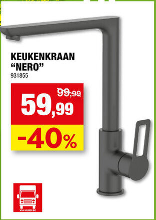 Hubo KEUKENKRAAN "NERO" aanbieding