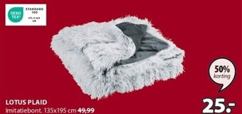 Jysk Lotus plaid aanbieding
