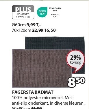 Jysk Fagersta badmat aanbieding