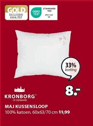 Jysk Maj kussensloop aanbieding