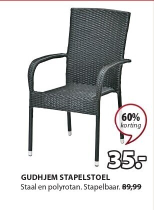 Jysk Gudhjem stapelstoel aanbieding