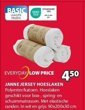 Jysk Janne jersey hoeslaken aanbieding