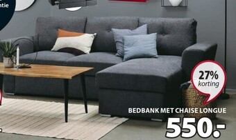 Jysk Vejlby bedbank met chaise longue aanbieding