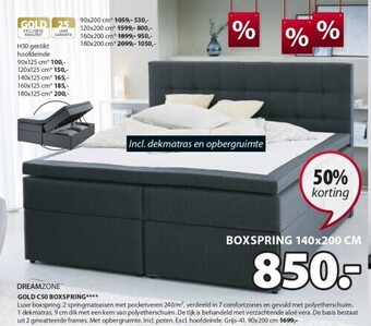 Jysk Gold c50 boxspring aanbieding
