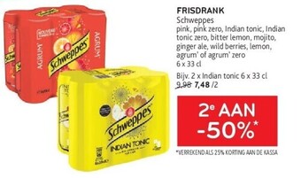 Alvo Frisdrank Schweppes 6 x 33cl aanbieding