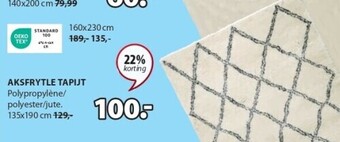 Jysk Aksfrytle tapijt aanbieding
