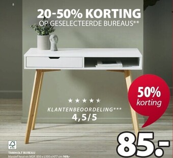 Jysk Tamholt bureau aanbieding