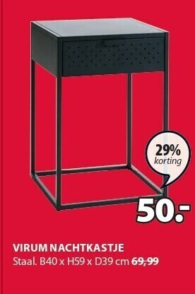 Jysk Virum nachtkastje aanbieding