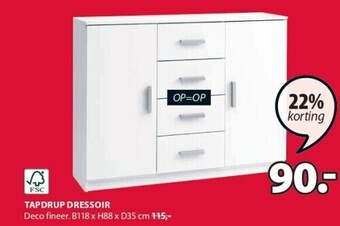 Jysk Tapdrup dressoir aanbieding