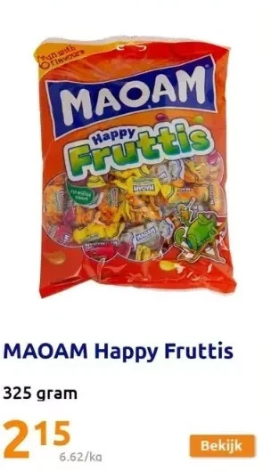 Action Maoam happy fruttis aanbieding