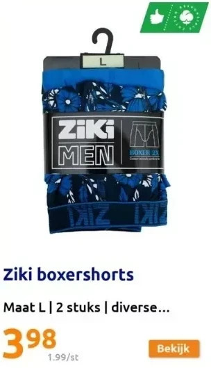 Action Ziki boxershorts aanbieding