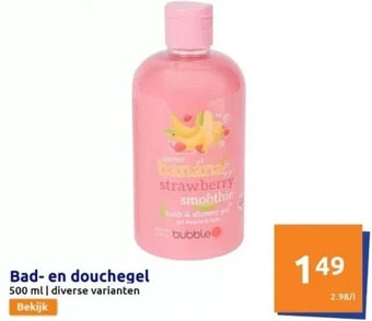 Action Bad- en douchegel 500ml aanbieding