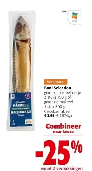 Colruyt Boni selection gerookt makreelhaasje aanbieding