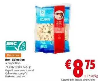 Colruyt Boni selection scampi klein aanbieding