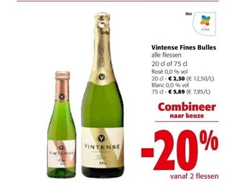 Colruyt Vintense fines bulles rosé 0,0 % vol 20 cl aanbieding
