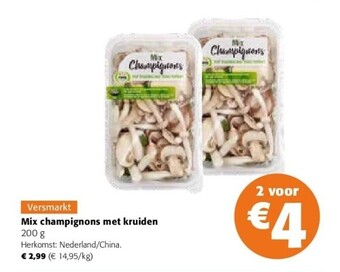 Colruyt Mix champignons met kruiden 200 g aanbieding