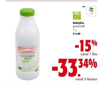 Colruyt Babybio groeimelk 1 l aanbieding