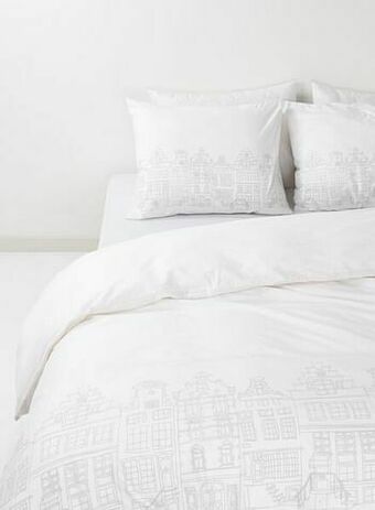 HEMA HEMA Dekbedovertrek - Zacht Katoen - Wit Grachtenpand (wit) aanbieding