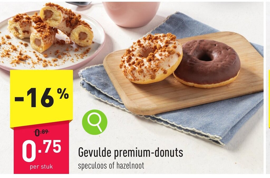 Gevulde premiumdonuts promotie bij ALDI