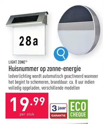 ALDI LIGHT ZONE Huisnummer op zonne-energie aanbieding